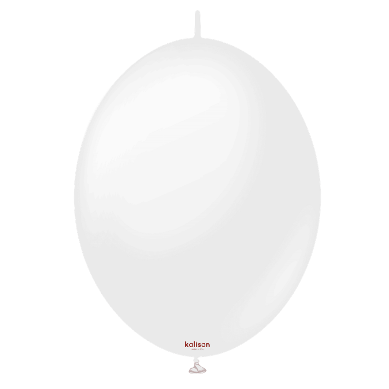 6" Kalisan Satin Snow White K-Link Latex Linking Balloons | 50 Count