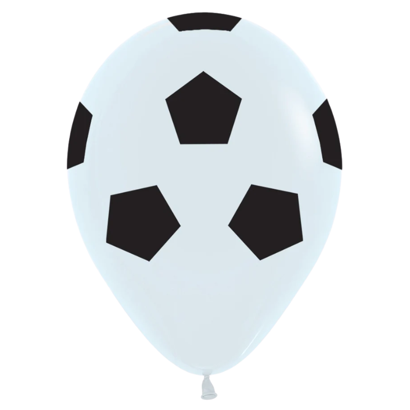11" Sempertex Soccer Ball Latex Balloons - All Over Print | 50 Count