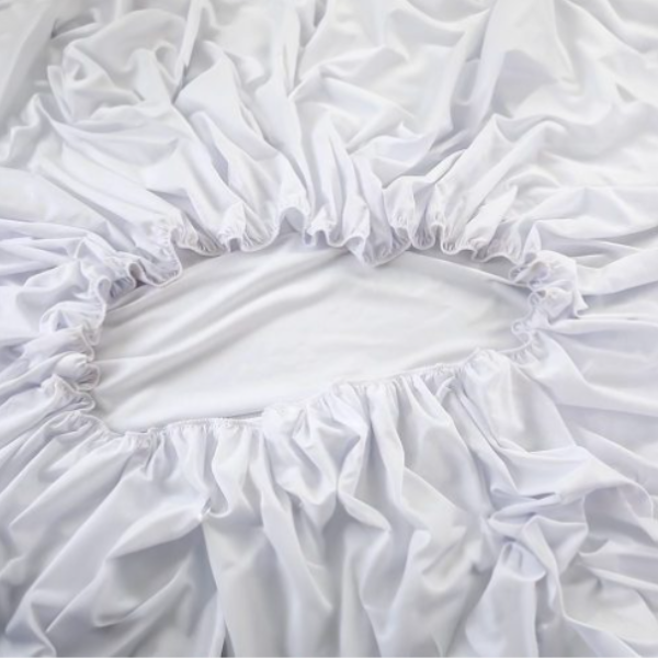 Silver Rainbow White Spandex Cover For Circle Balloon Frame | 1 Count