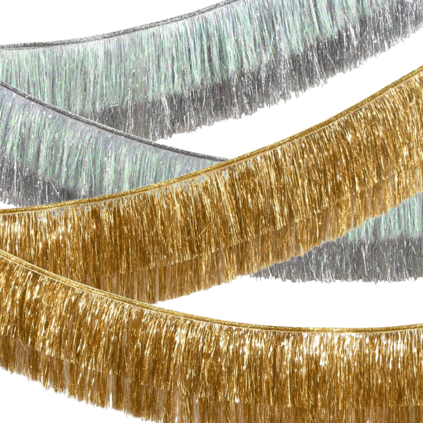 Tinsel Foil Fringe Garland | Wholesale Party Supplies Gold