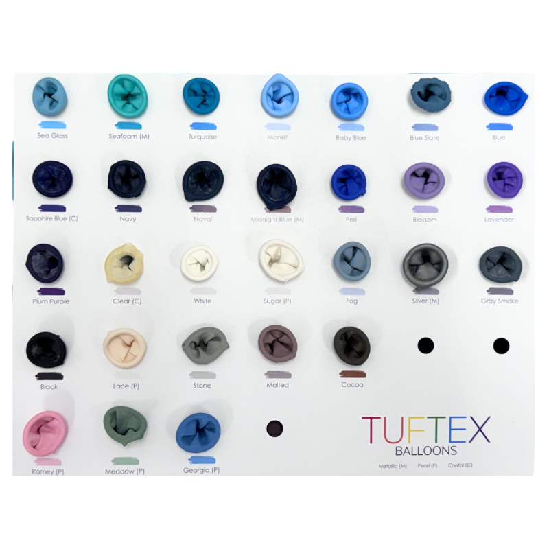 TUFTEX Sample Portfolio - All Colors In 11" Balloons | 1 Count
