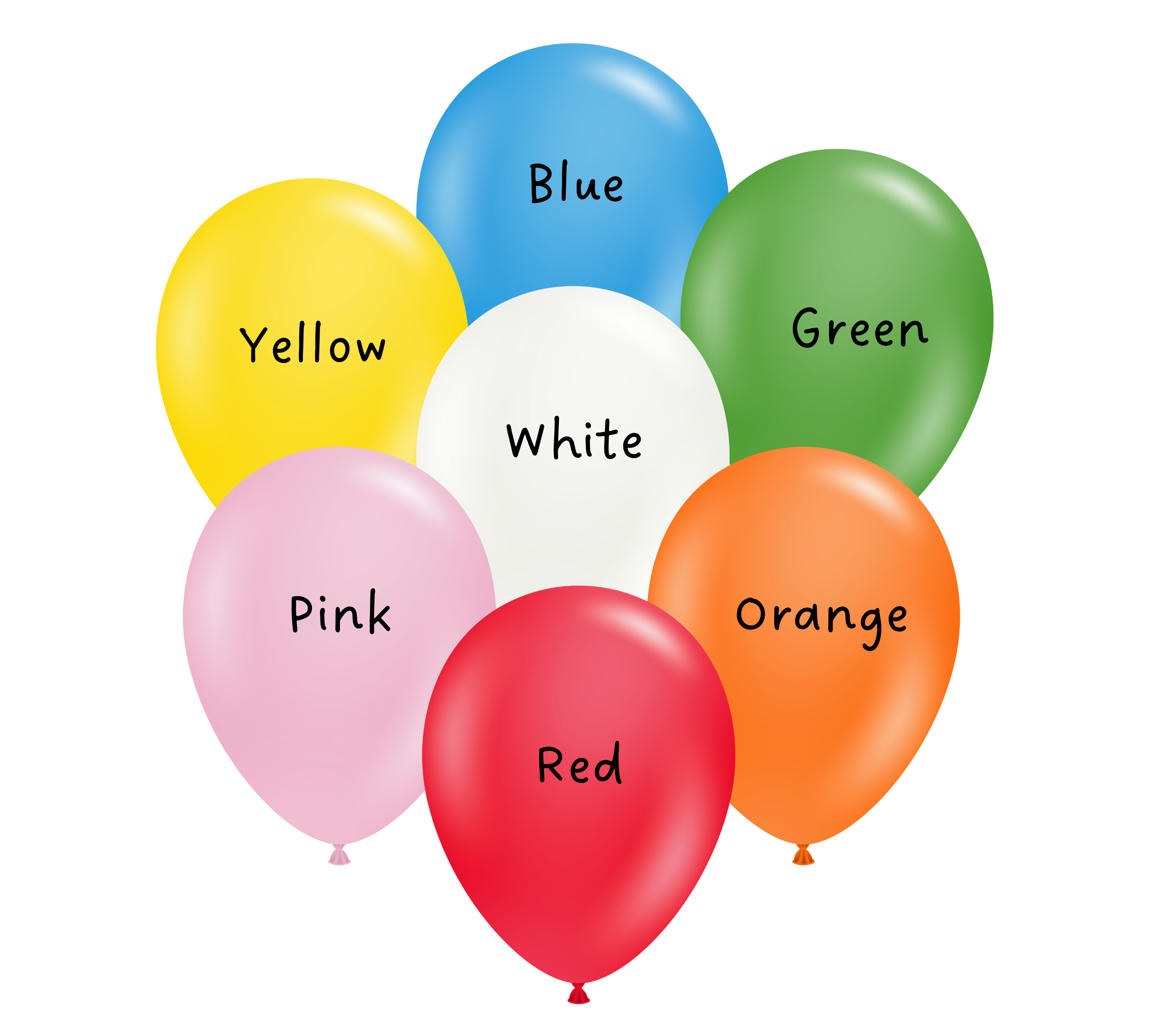 5" TUFTEX Standard Assortment With White Latex Balloons | 50 Count