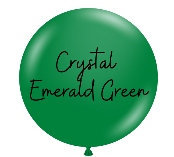 36" TUFTEX Crystal Emerald Green Latex Balloons (Discontinued) - 3 Foot Giant | 2 Count