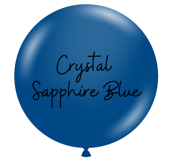 24" TUFTEX Crystal Sapphire Blue Latex Balloons (Discontinued) | 25 Count