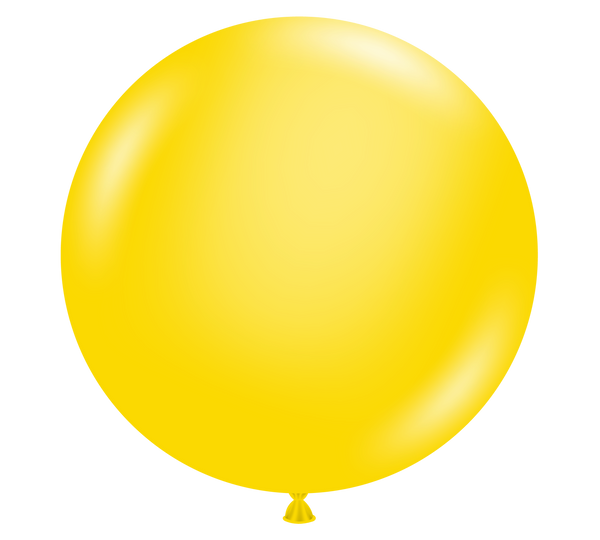 24" TUFTEX Yellow Latex Balloons | 25 Count