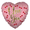 18" I Love You Cherries Matte Heart Foil Balloon (P5) | Buy 5 Or More Save 20%