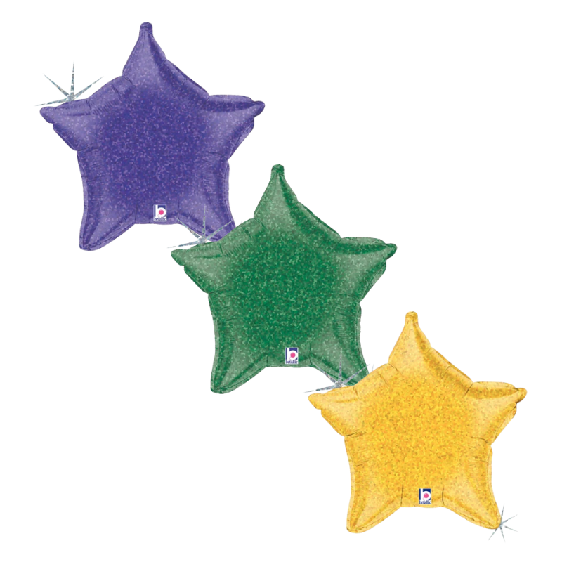 21" Betallic Holographic Star Foil Balloon (P21)