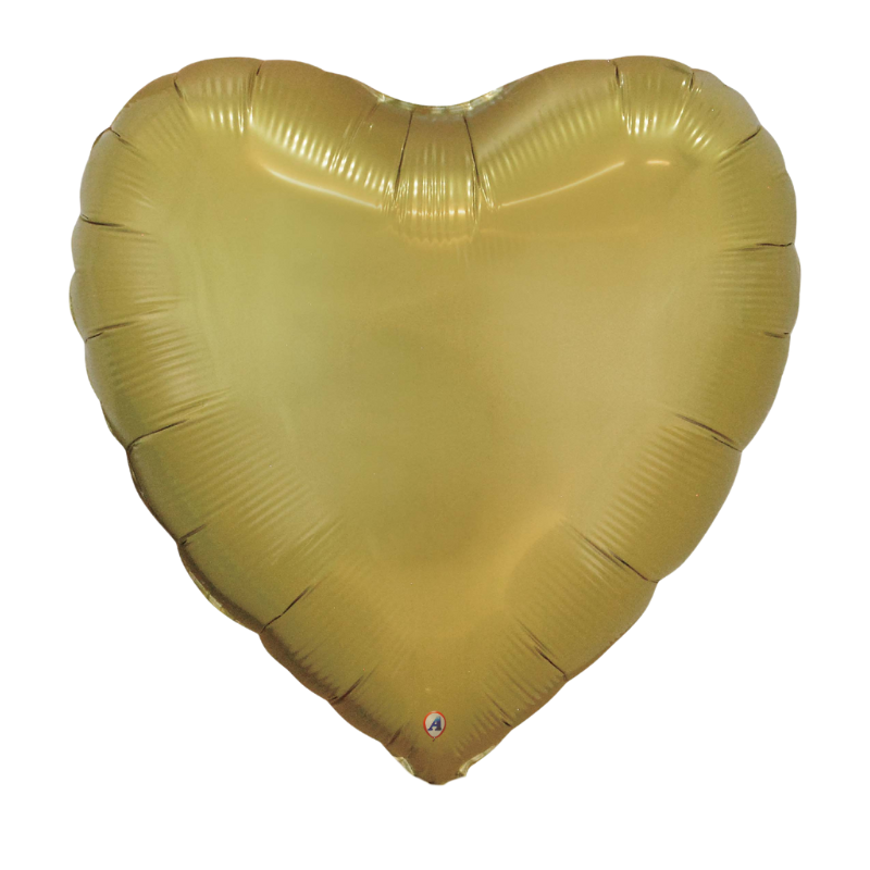 20" AAB Vintage Gold Heart Matte Foil Balloon | Buy 5 Or More Save 20%