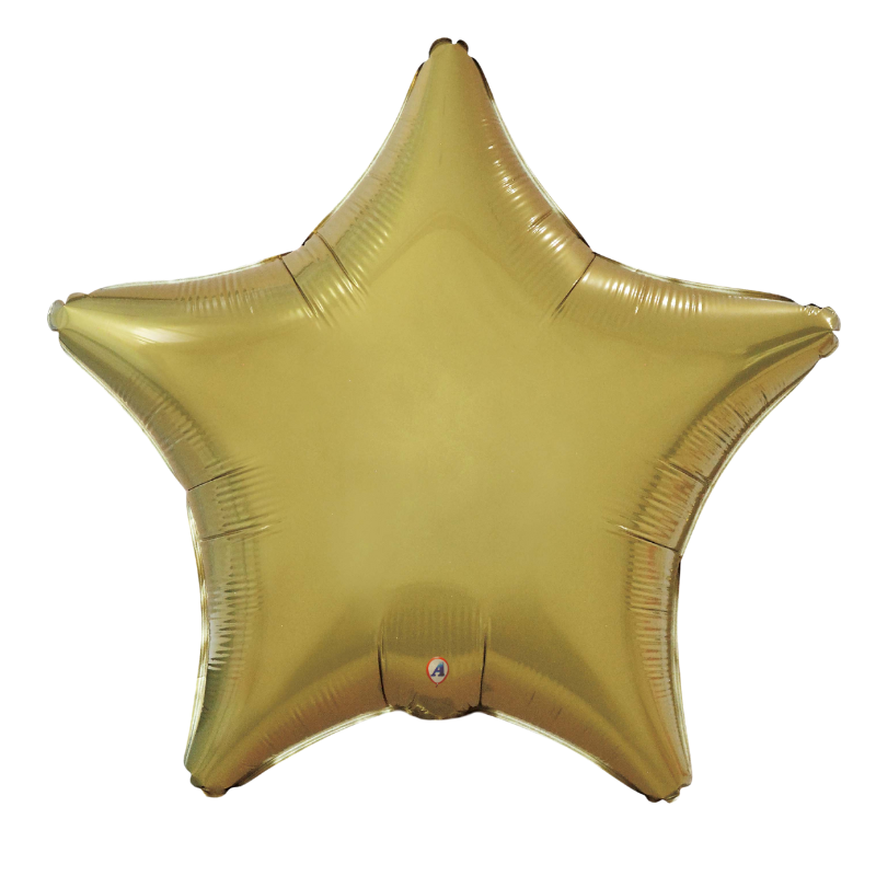 22" AAB Vintage Gold Star Matte Foil Balloon | Buy 5 Or More Save 20%