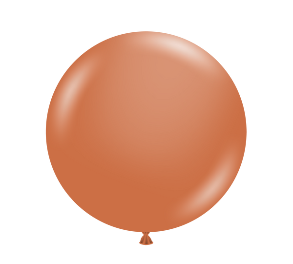 36" TUFTEX Burnt Orange Latex Balloons - 3 Foot Giant | 2 Count