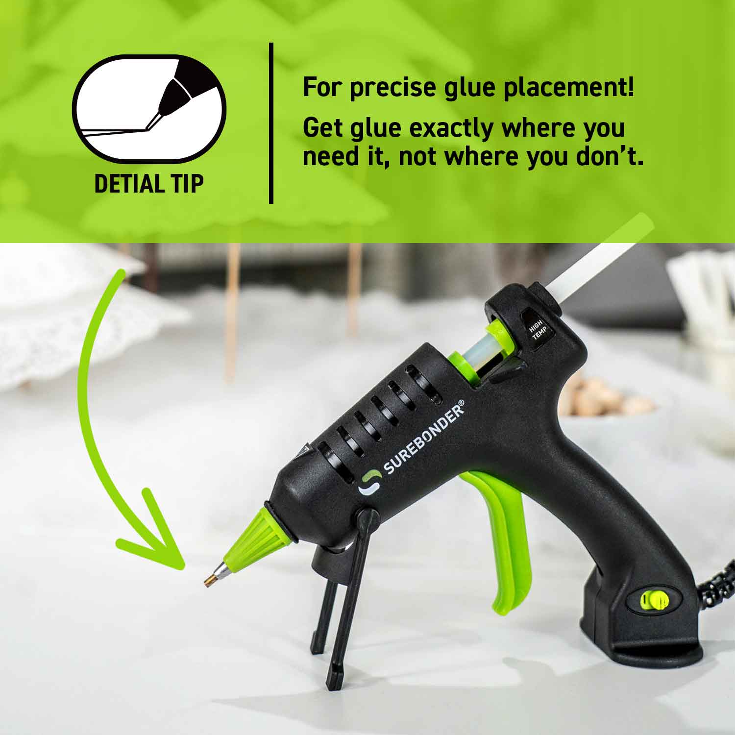 Surebonder 20 Watt Mini Fine Tip High temperature Hot Glue Gun | 1 Count