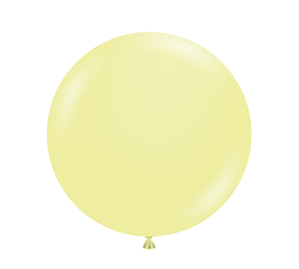 24" TUFTEX Lemonade - Pastel Yellow Latex Balloons | 25 Count