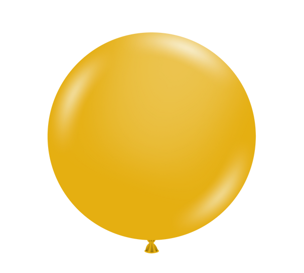 36" TUFTEX Mustard Latex Balloons - 3 Foot Giant | 2 Count