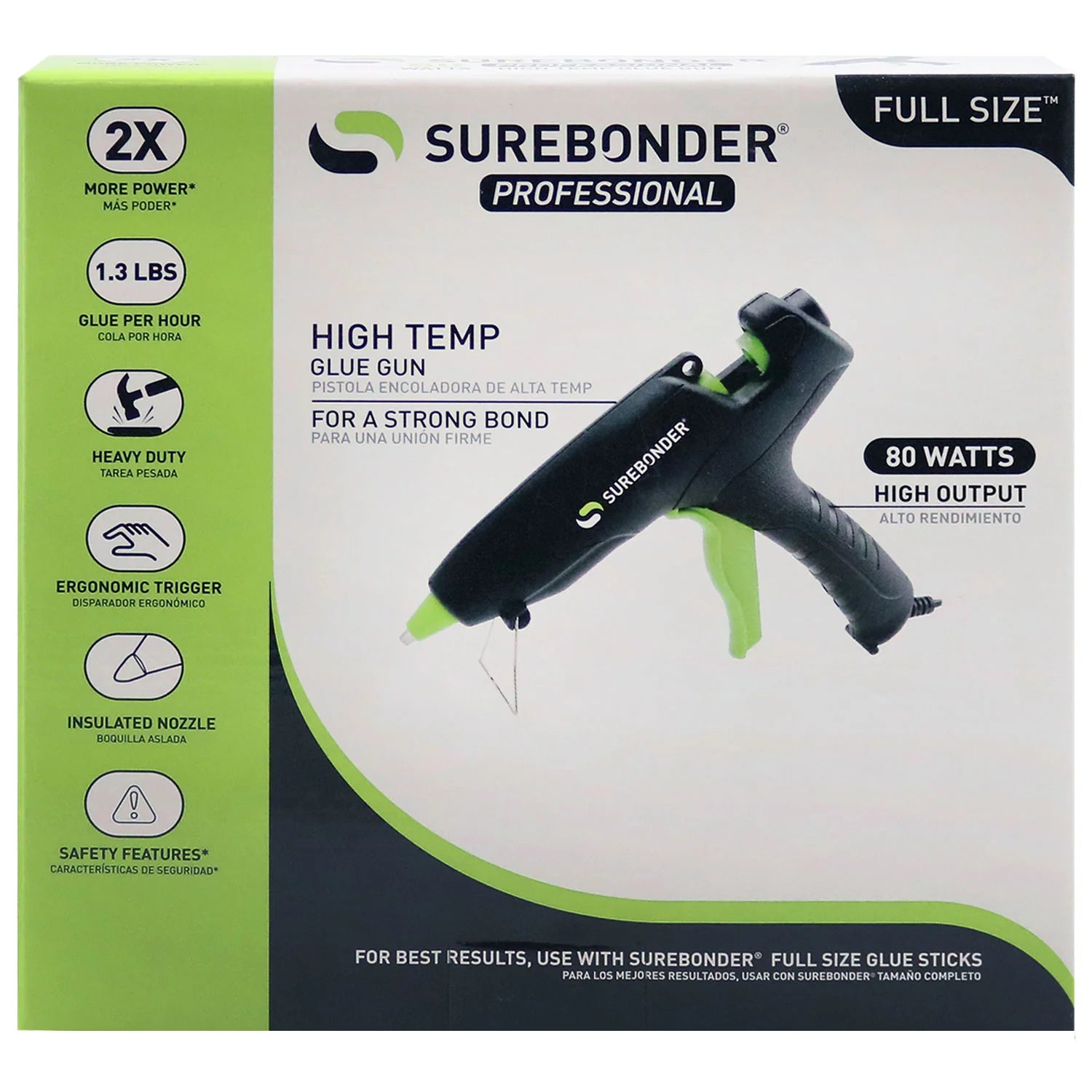 Surebonder Professional 80 Watt High Temperature Full Size Glue Gun | 1 Count