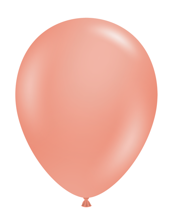 17" TUFTEX Metallic Pearlized Rose Gold Latex Balloons | 50 Count