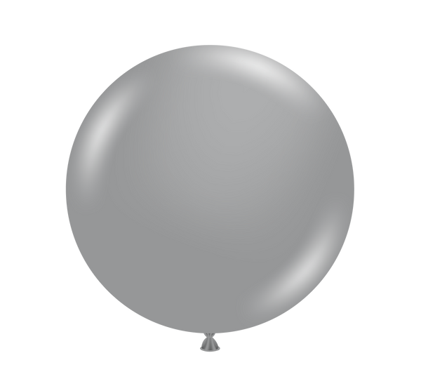 24" TUFTEX Metallic Pearlized Silver Latex Balloons | 25 Count