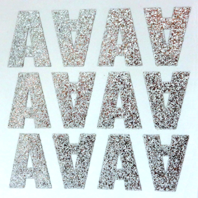 1.5" Silver Glitter Letters Single Sheets