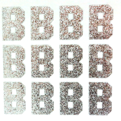 1.5" Silver Glitter Letters Single Sheets