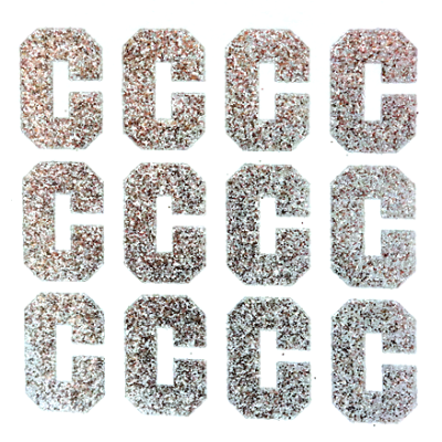 1.5" Silver Glitter Letters Single Sheets