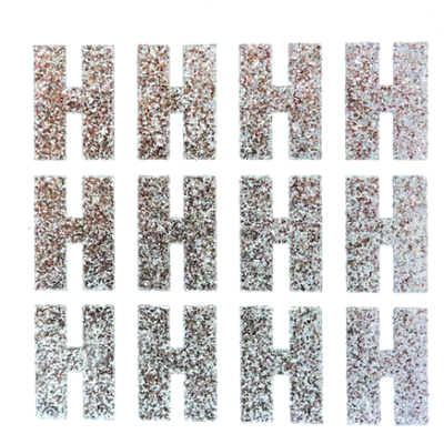 1.5" Silver Glitter Letters Single Sheets