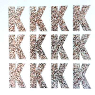 1.5" Silver Glitter Letters Single Sheets