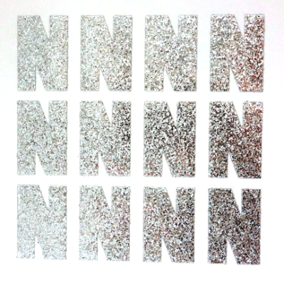 1.5" Silver Glitter Letters Single Sheets