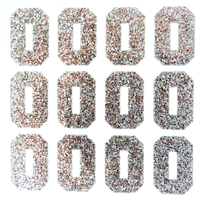 1.5" Silver Glitter Letters Single Sheets