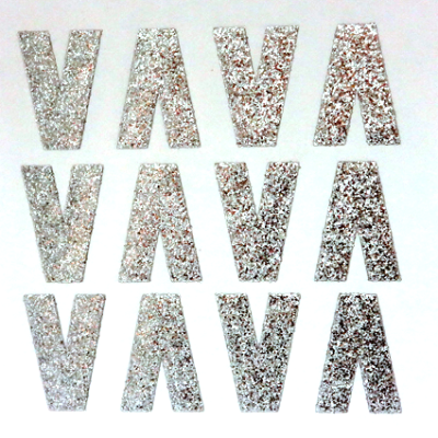 1.5" Silver Glitter Letters Single Sheets