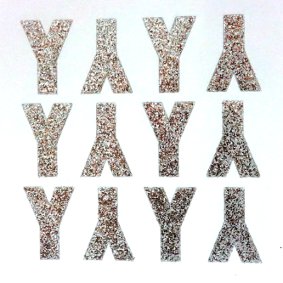 1.5" Silver Glitter Letters Single Sheets