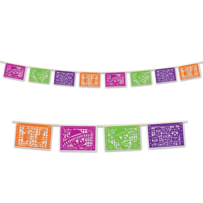 Day of the Dead Picado Style Pennant Banner