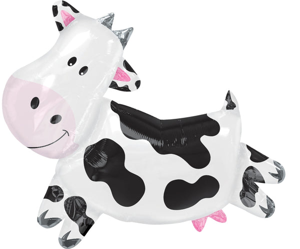 Globo metalizado de vaca lechera de 28"