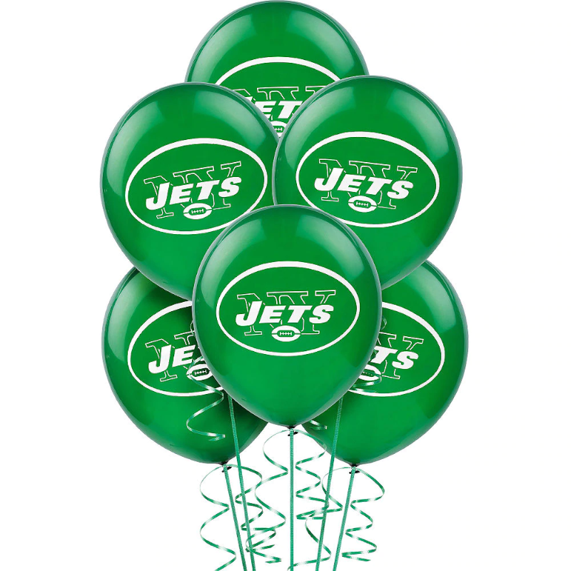 12" New York Jets NFL Printed Latex Balloons