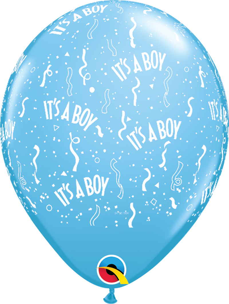 11" It's A Boy-A-Round Latex Balloon | 50 Count