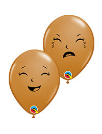 5" Qualatex Happy/Sad Baby Face Latex Balloons (Discontinued) | 100 Count