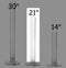 Lomey Columns 21" - Diseño floral y globo | Alternativa al helio