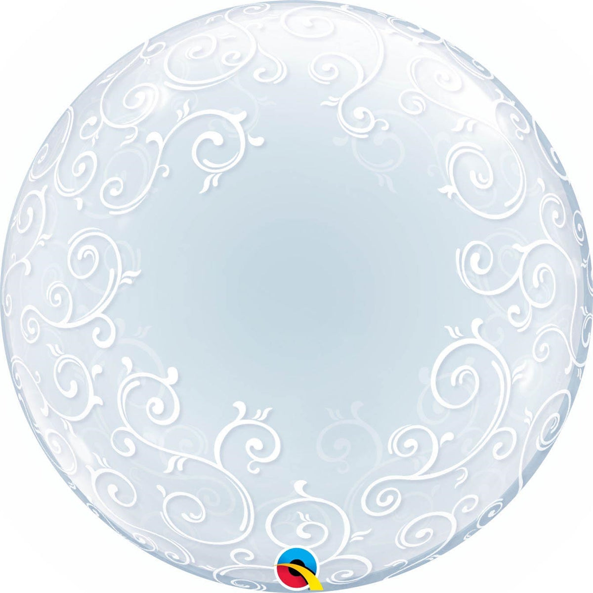 Globo de burbujas decorativo con filigrana elegante de 24" 