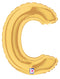 7" | 14"| 40" Gold Letter Foil Balloon - Megaloons Letters A -Z | 3 Sizes Available