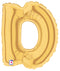7" | 14"| 40" Gold Letter Foil Balloon - Megaloons Letters A -Z | 3 Sizes Available