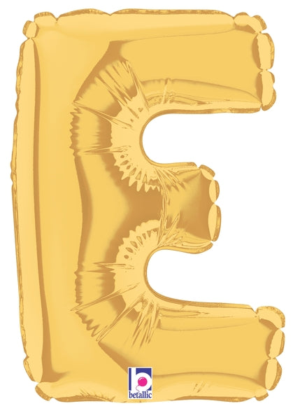 7" | 14"| 40" Gold Letter Foil Balloon - Megaloons Letters A -Z | 3 Sizes Available