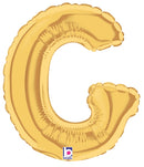 7" | 14"| 40" Gold Letter Foil Balloon - Megaloons Letters A -Z | 3 Sizes Available