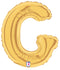 7" | 14"| 40" Gold Letter Foil Balloon - Megaloons Letters A -Z | 3 Sizes Available