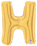 7" | 14"| 40" Gold Letter Foil Balloon - Megaloons Letters A -Z | 3 Sizes Available