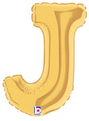 7" | 14"| 40" Gold Letter Foil Balloon - Megaloons Letters A -Z | 3 Sizes Available