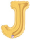 7" | 14"| 40" Gold Letter Foil Balloon - Megaloons Letters A -Z | 3 Sizes Available