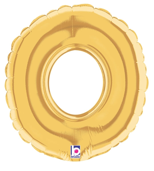 7" | 14"| 40" Gold Letter Foil Balloon - Megaloons Letters A -Z | 3 Sizes Available