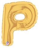 7" | 14"| 40" Gold Letter Foil Balloon - Megaloons Letters A -Z | 3 Sizes Available