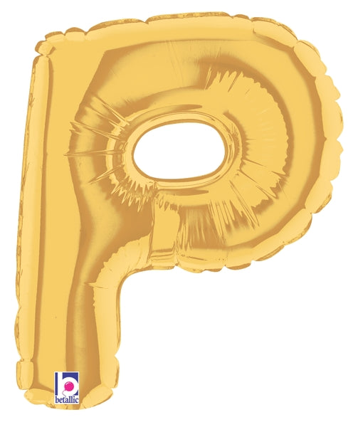 7" | 14"| 40" Gold Letter Foil Balloon - Megaloons Letters A -Z | 3 Sizes Available