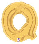 7" | 14"| 40" Gold Letter Foil Balloon - Megaloons Letters A -Z | 3 Sizes Available