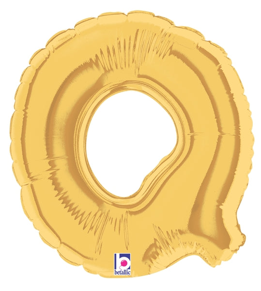 7" | 14"| 40" Gold Letter Foil Balloon - Megaloons Letters A -Z | 3 Sizes Available