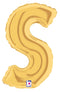 7" | 14"| 40" Gold Letter Foil Balloon - Megaloons Letters A -Z | 3 Sizes Available